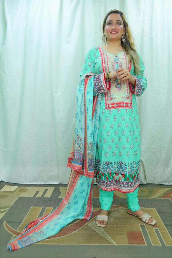 EGS-05  Ready to Wear 3pc Lawn Dress - Image 4