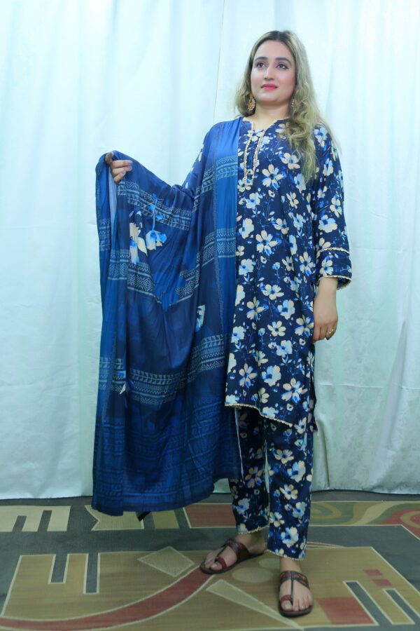 EGD-11 Same Print Digital Ready to Wear 3pc Lawn - Image 5
