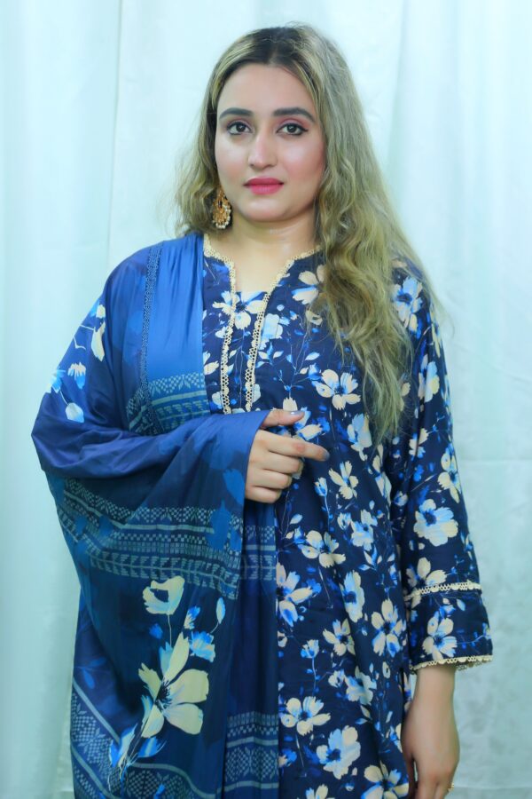 EGD-11 Same Print Digital Ready to Wear 3pc Lawn - Image 6