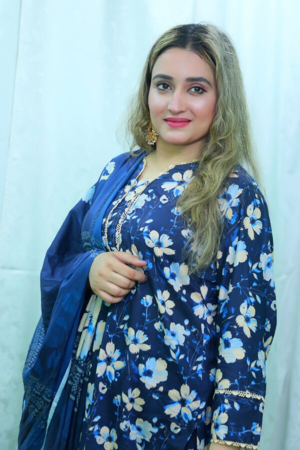EGD-11 Same Print Digital Ready to Wear 3pc Lawn - Image 7