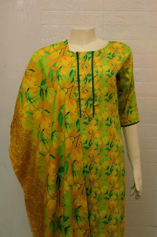 EGD-10  Ready to wear 3pc Lawn Dress - Image 6
