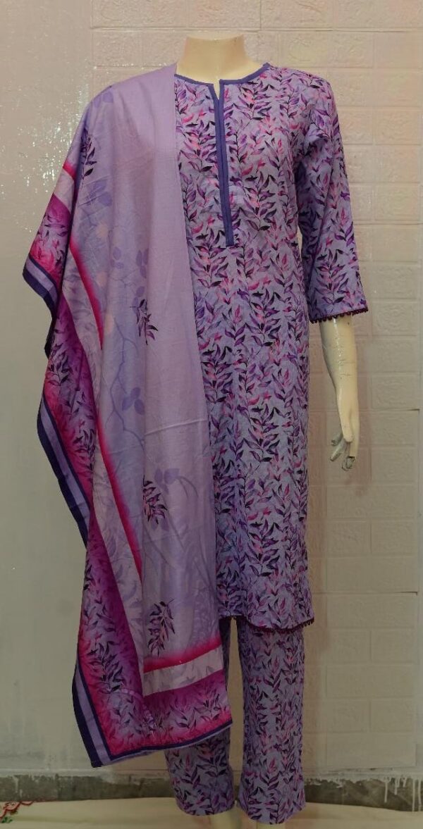 EGD-14 Same Print Digital Ready to Wear 3pc Lawn - Image 5